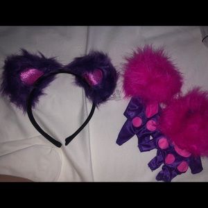 cheshire cat headband and gloves